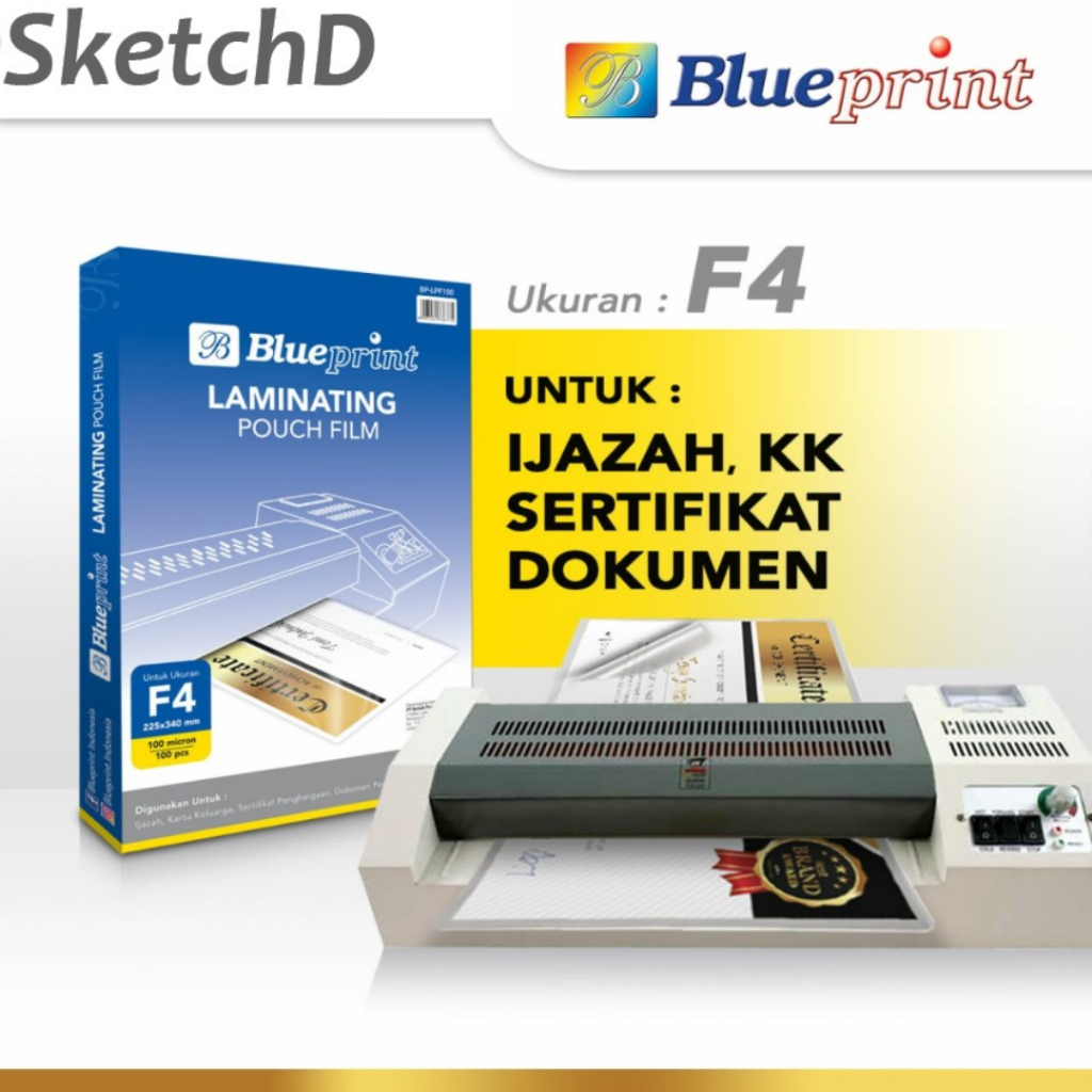 

Plastik Laminating Blueprint 100 lembar ukuran F4 Laminating Pouch 100 micron