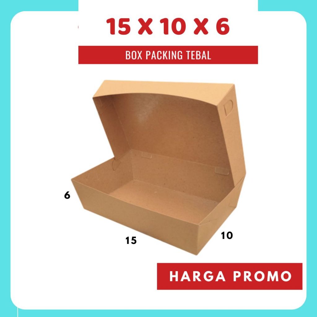 Kardus Nasi 15x10x6 DC Box Dus Packing Kotak Kemasan Karton Lunch Box