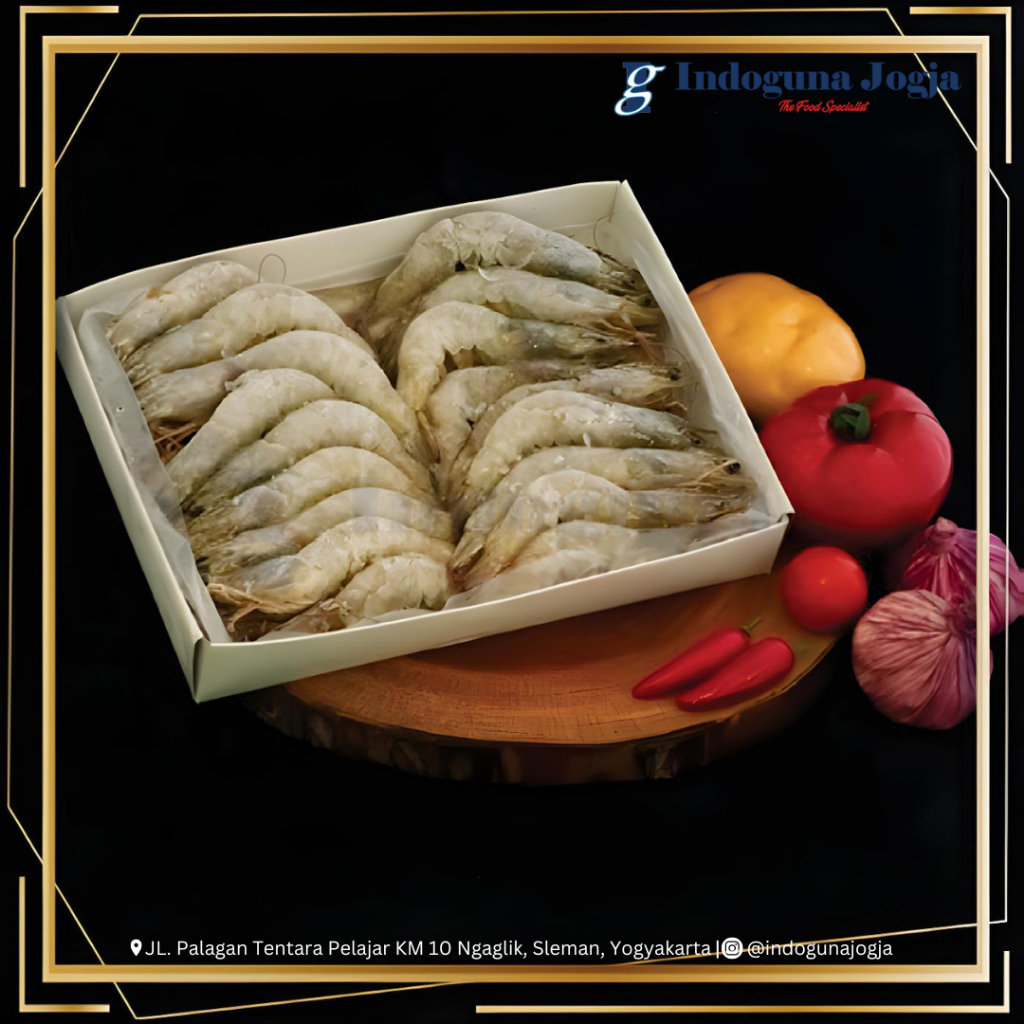 

UDANG VANNAMEI 1KG - SKIN ON HEAD ON 1KG