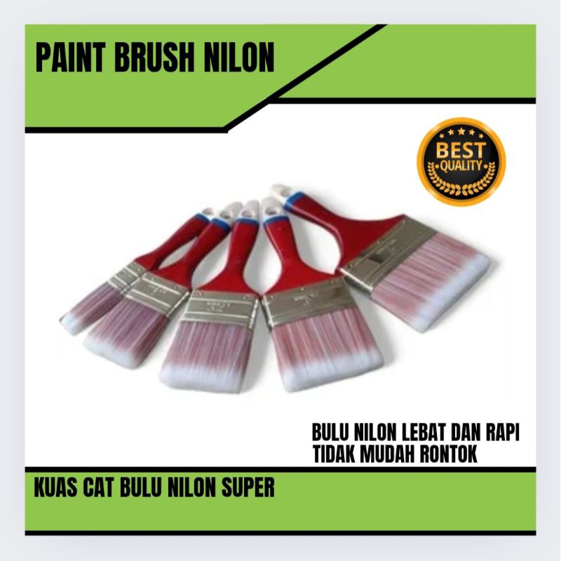 

Kuas Cat Paint Brush Bulu Nilon 1" - 4