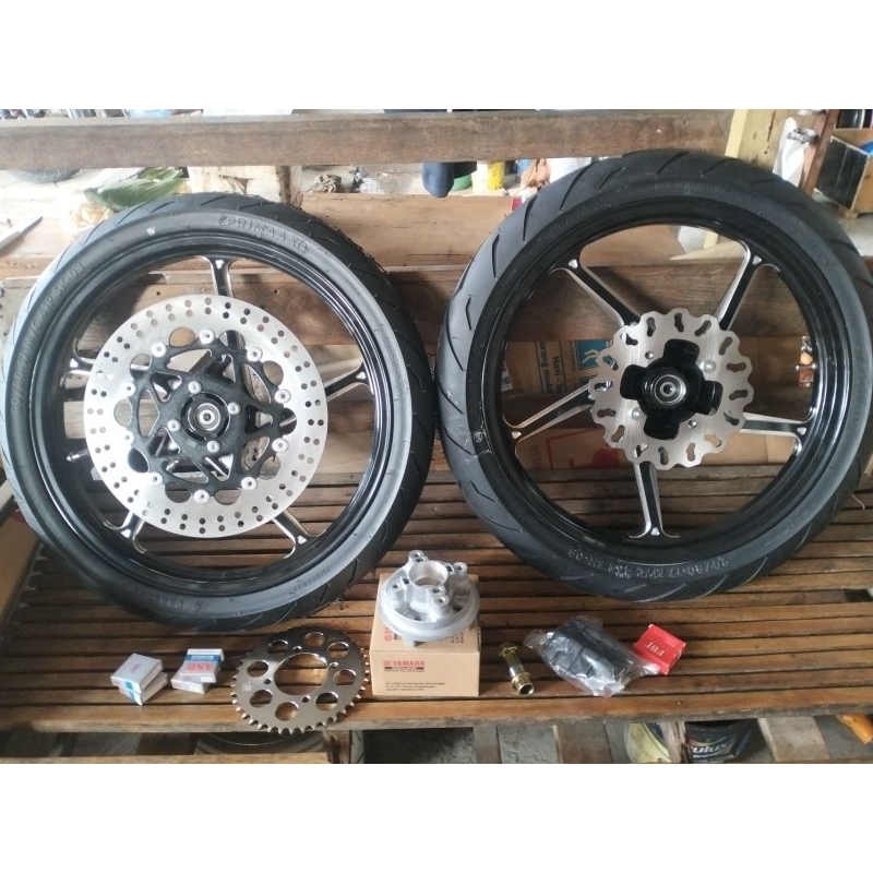 vnd AK 55 ukur 160/160 velk set plus ban bisa untul klx,,,d tracker,,,crf,,,cb 150 old/new,,,tigerre