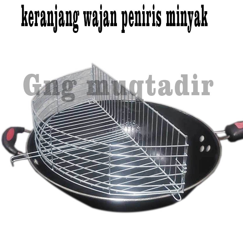 Peniris Minyak lansung di atas wajan Pilihan Tepat untuk Memasak, keranjang wajan peniris minyak bah