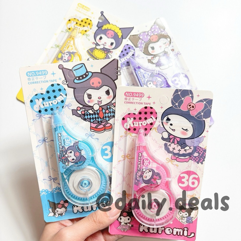 

CORRECTION TAPE KUROM / CORRECTION TAPE SANRIO / CORRECTION TAPE FANCY LUCU MURAH/ TIP X KERTAS SANRIO / TIP X KEETAS FANCY