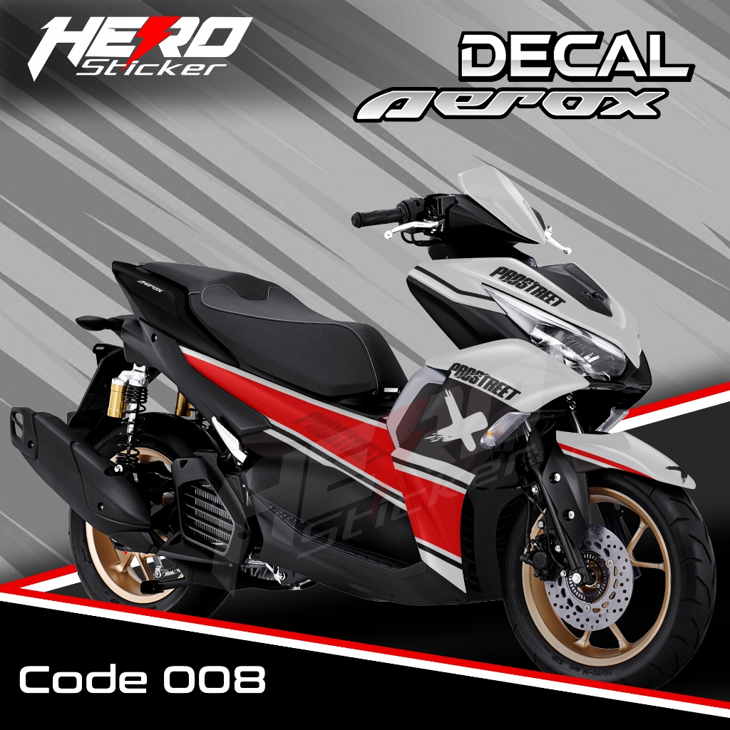 STICKER DECAL FULL BODY YAMAHA AEROX - DECAL YAMAHA AEROX MOTIF PROSTREET