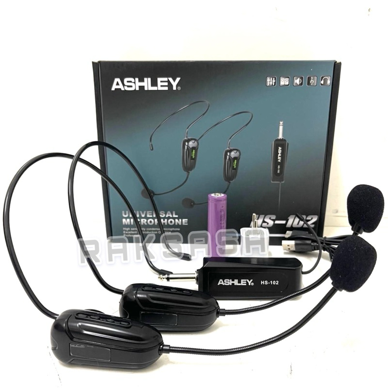 mic wireless ashley hs102 original mic bando ashley hs 102
