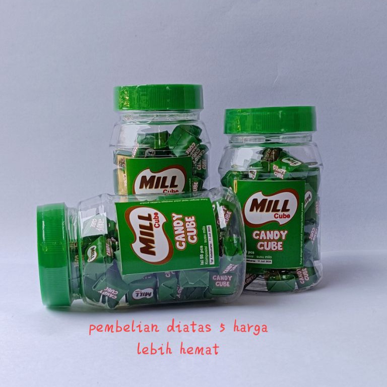 

PRODUK TIILC GROSIR permen MILO cube lokal mill cube BOTOL isi 5 CAY