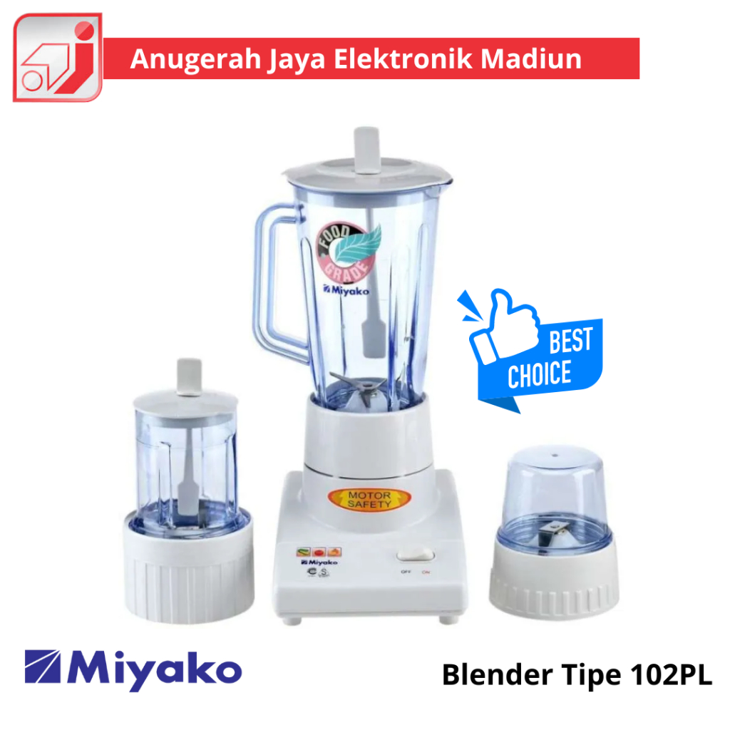 Blender Miyako Gelas plastik BL 102PL / Blender Miyako BL 102PL