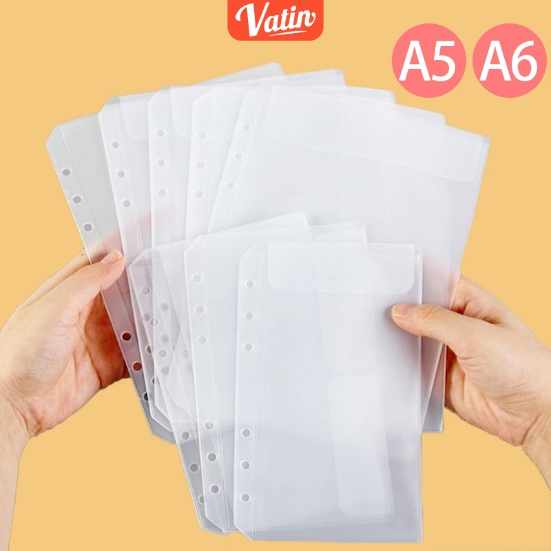 

A6 A5 Binder Pocket Kantong / Ziplock bag / Pouch / Zipper PVC Diary Notebook 6 Ring-Vatin_Shop