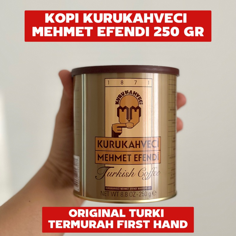 

Kopi Kurukahveci Mehmet Efendi 250 gr Turki Kemasan Kaleng Spesial Original Turkey