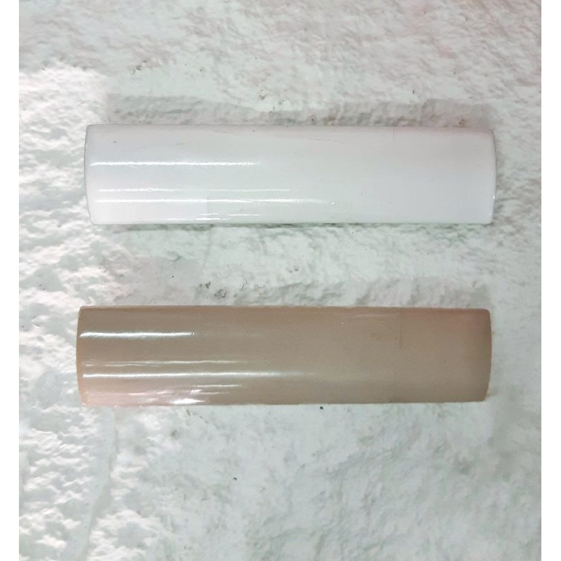 LIS KERAMIK KUKU MACAN PUTIH KREM COKLAT 10 CM POLOS