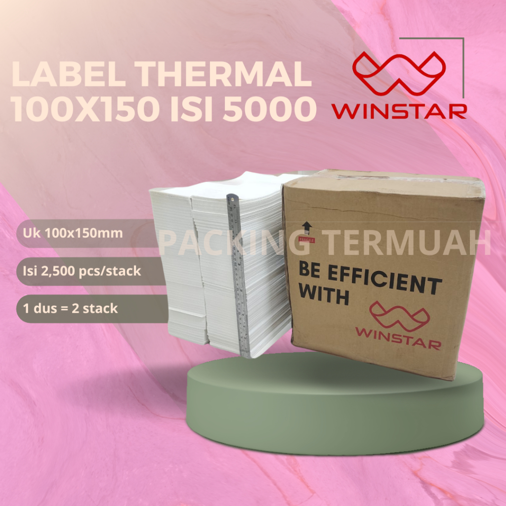 

Label Stiker Thermal 100x150 mm lipat isi 5000 pcs