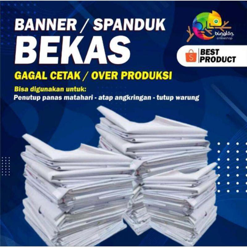 BANNER/SPANDUK BEKAS(gagal cetak/over produksi