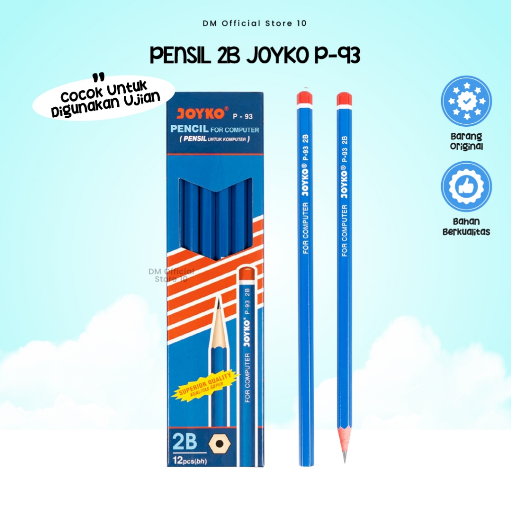 

Perlengkapan Sekolah Anak Alat Tulis Pensil 2B joyko P-93 Isi 12 Pcs By Dm Store