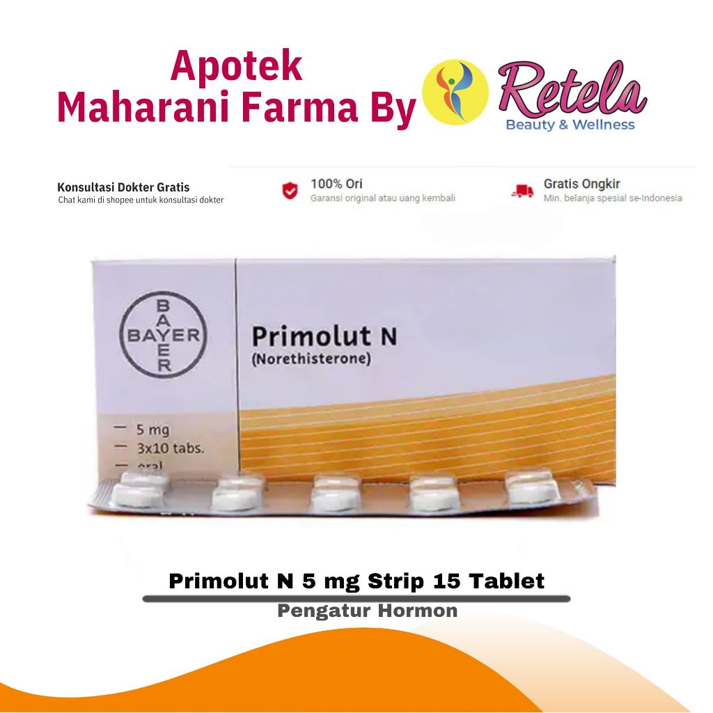 Primolut N 5 mg Strip 15 Tablet / Norethisterone