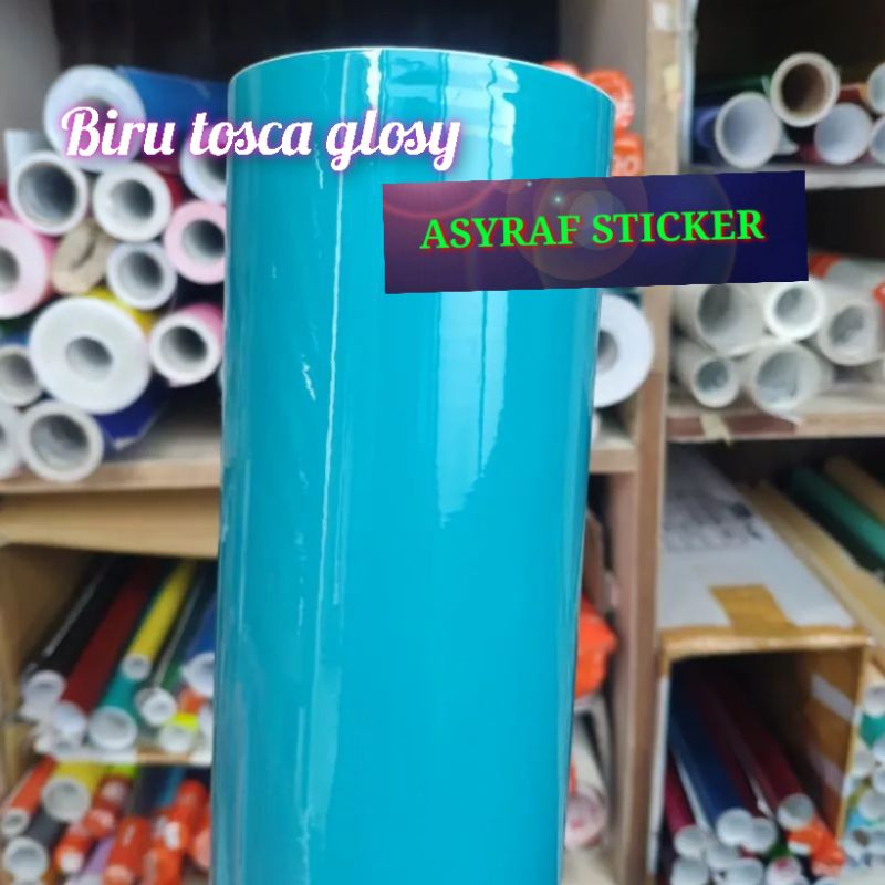 skotlet sticker scotlite biru tosca glossy