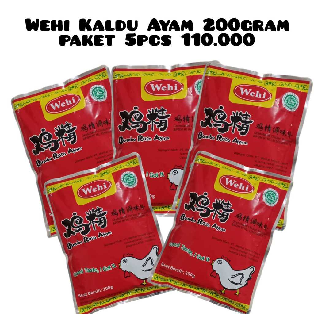 

PROMO wehi kaldu ayam 400gr per 5PCS ( ED 2025)