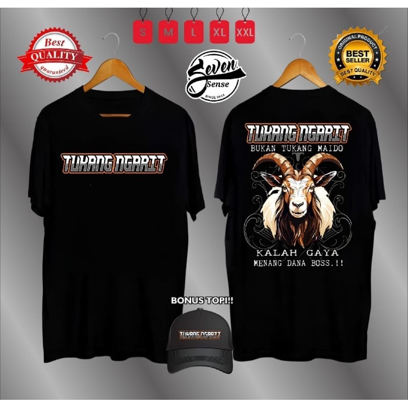 KAOS TUKANG NGARIT BUKAN TUKANG MAIDO NGARIT KAMBING BONUS TOPI