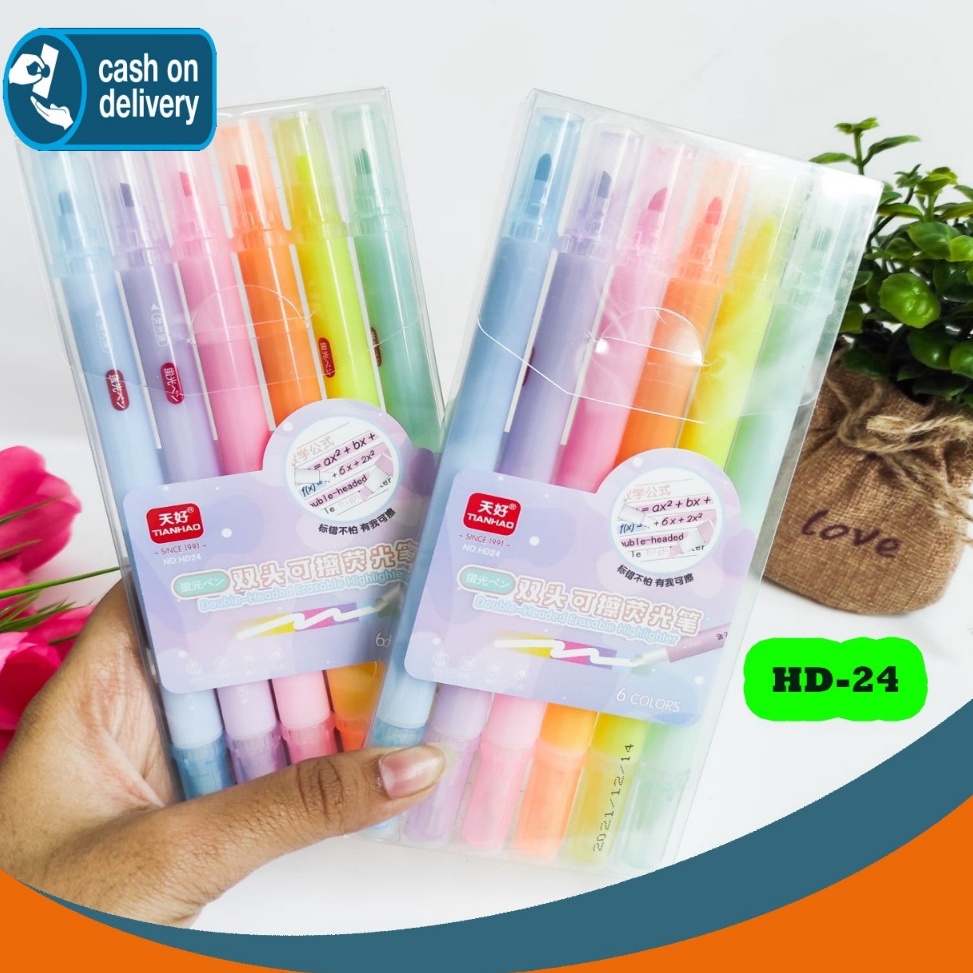 

KODE K94U STABILO DUA SISI BISA DIHAPUS KODE HD24 ISI 6 PCS ICE CREAM HIGHLIGHTER WARNA WARNI PASTEL SPIDOL LUCU