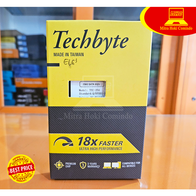 SSD SATA TECHBYTE 128Gb 256Gb 512Gb Murah dan Original