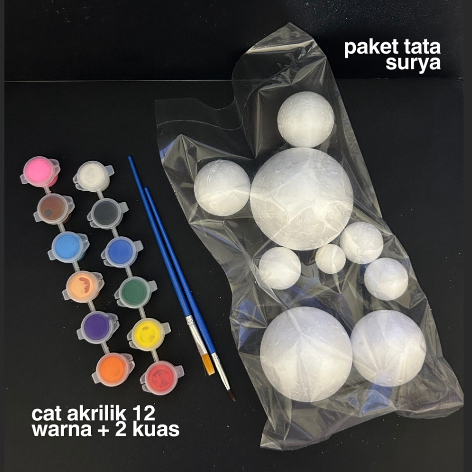 

Elegant PAKET BOLA GABUS TATA SURYA MINI CAT ACRYLIC 12 WARNA