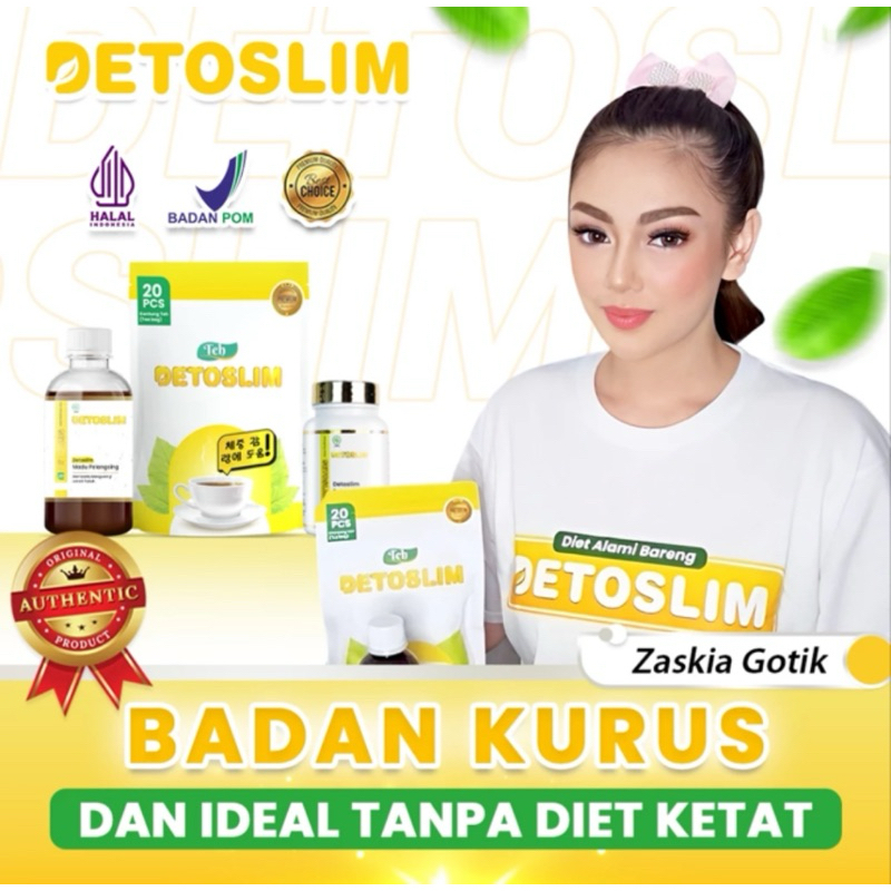 

Teh Detoslim 3 Bungkus Penurun Berat Badan Teh Diet Alami Slimming Tea Pelangsing BPOM