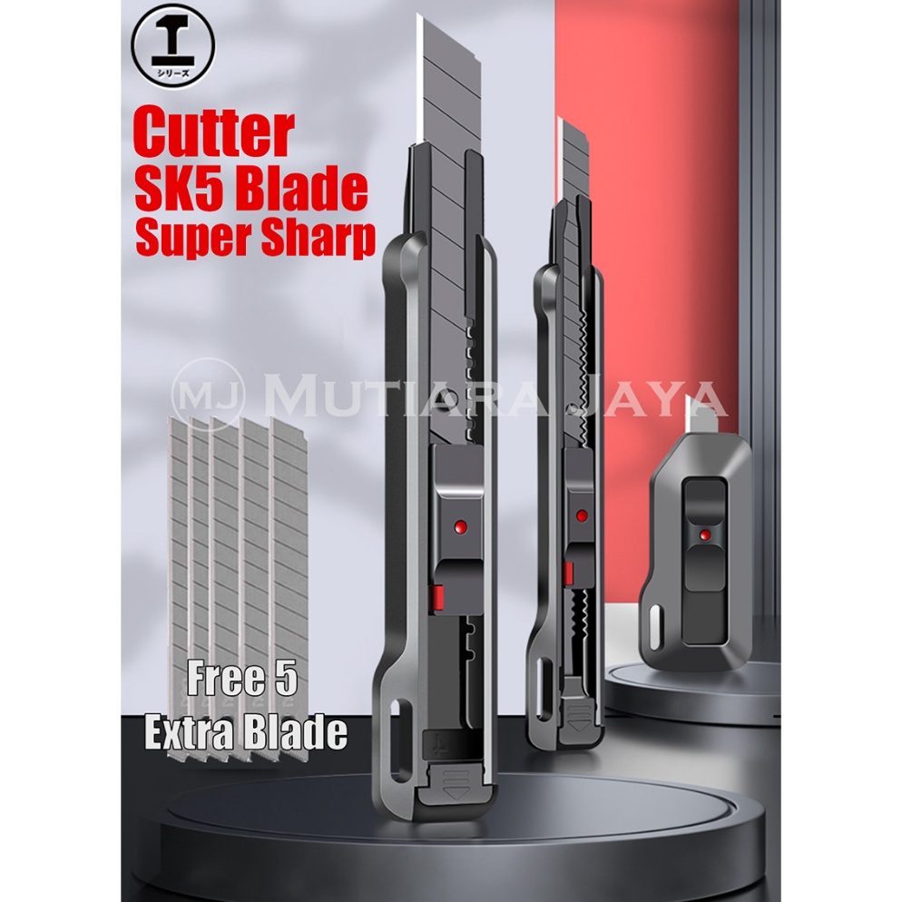 

KODE S68C MG Cutter Pisau Pemotong Kertas Kulit SK5 Tajam Autolock Multifungsi