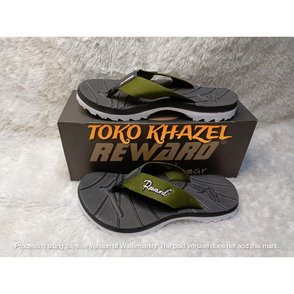 SANDAL GUNUNG JEPIT REWARD HIJAU ARMY / SANDAL GUNUNG PRIA / SANDAL HIKING JEPIT REWARD HIJAU ARMY S