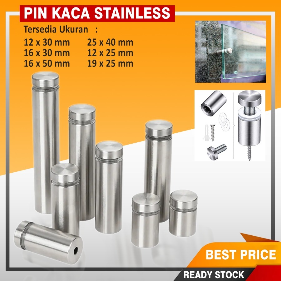 

PIN STAINLEES STEEL MIKA ACRYLIC / PIN AKRILIK UKURAN 12X25MM