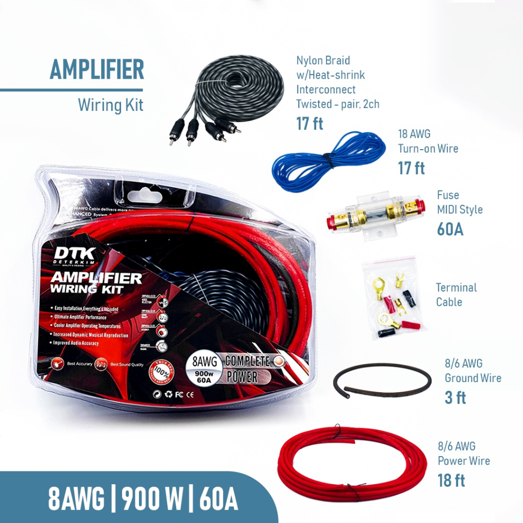 WIRING KIT AMPLIFIER KABEL SET POWER