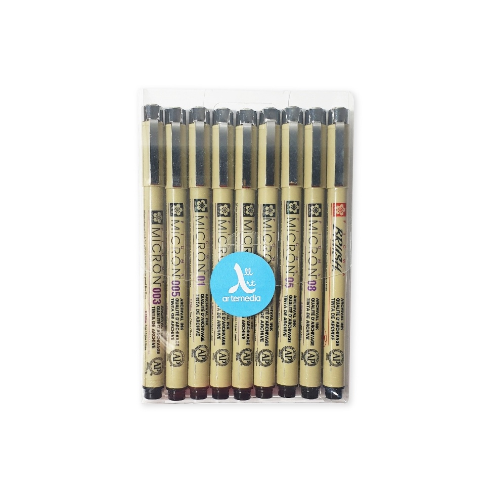

KODE N36R Sakura Pigma Micron Drawing Pen Set 9 Pigment Ink