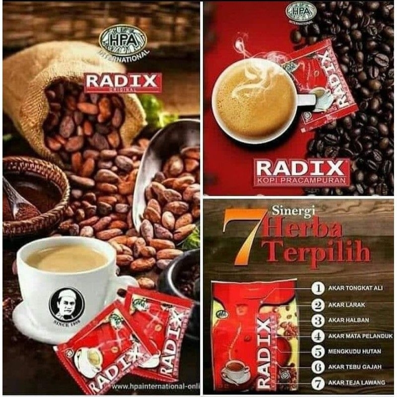 

Kopi RADIX HPA ORI Malaysia pelopor kopi herbal