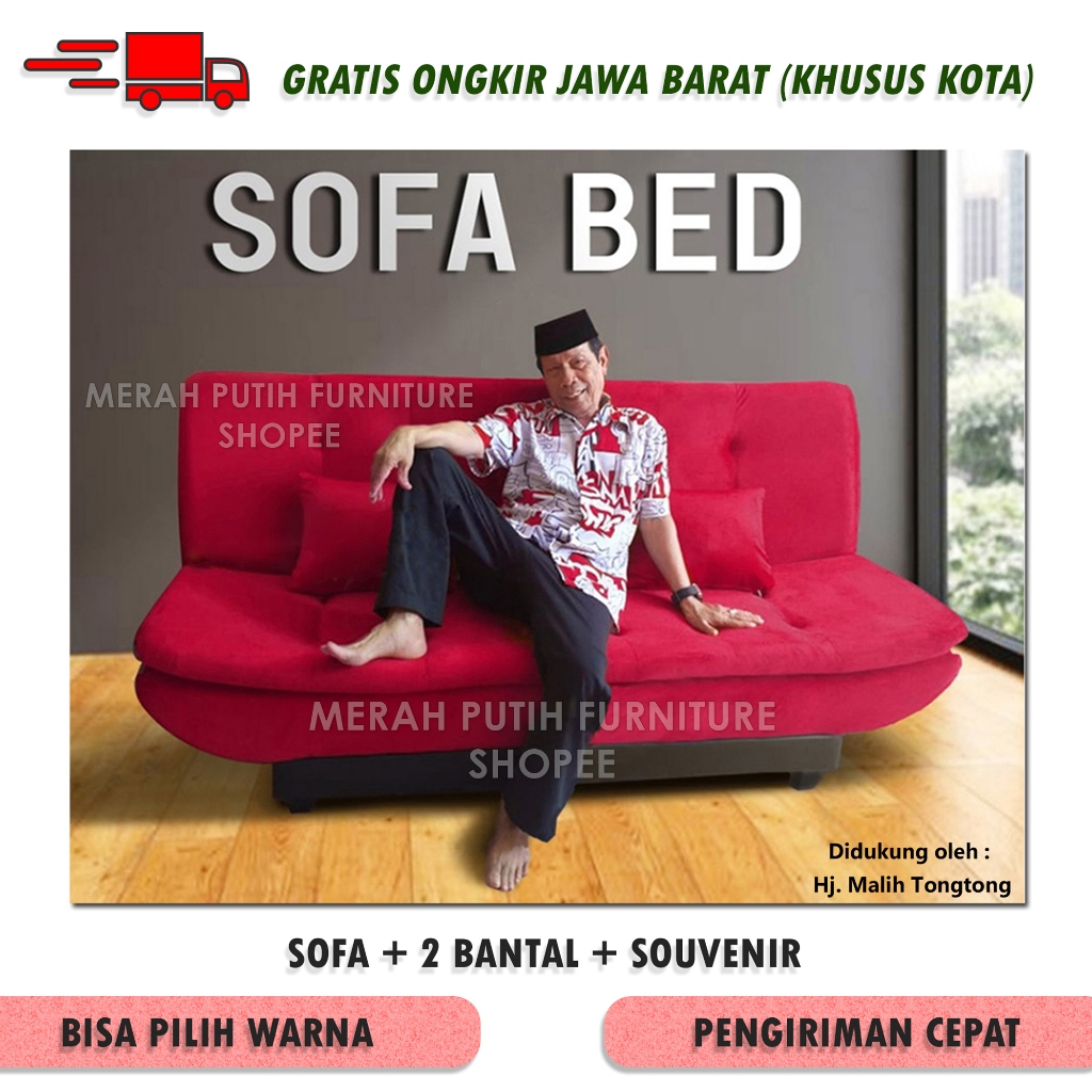 Sofa Bed PILLOWTOP. Sofa lipat 3 fungsi. Sofa tidur, sofa santai, sofa duduk. Bisa pilih warna. Sofa