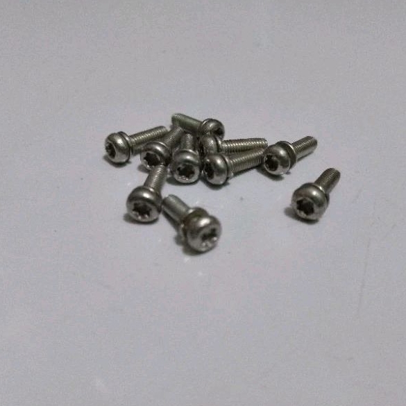 baut L bintang m3x10 ori ring per patent steenliss steel