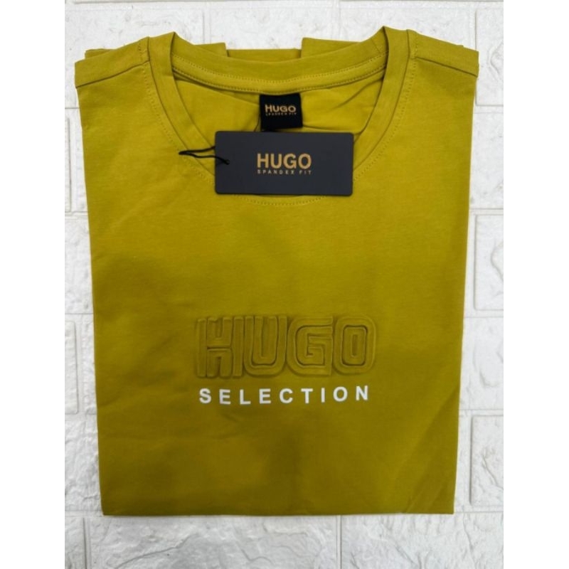kaos oblong hugo selection dewasa / baju distro cowok/ t-shirt pria import