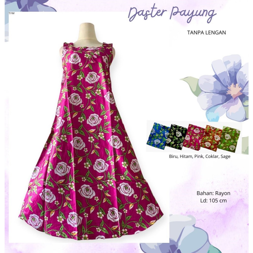 Daster Payung rayon yukensi tanpa lengan wanita