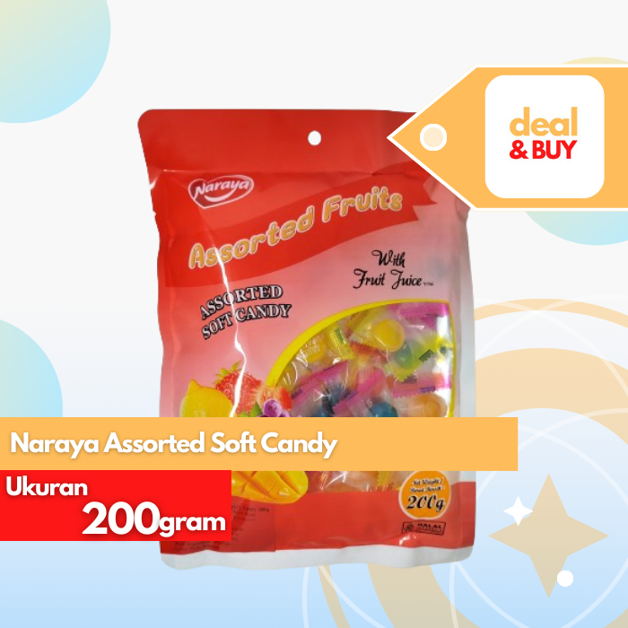 

Naraya Assorted Fruits Soft Candy 200g