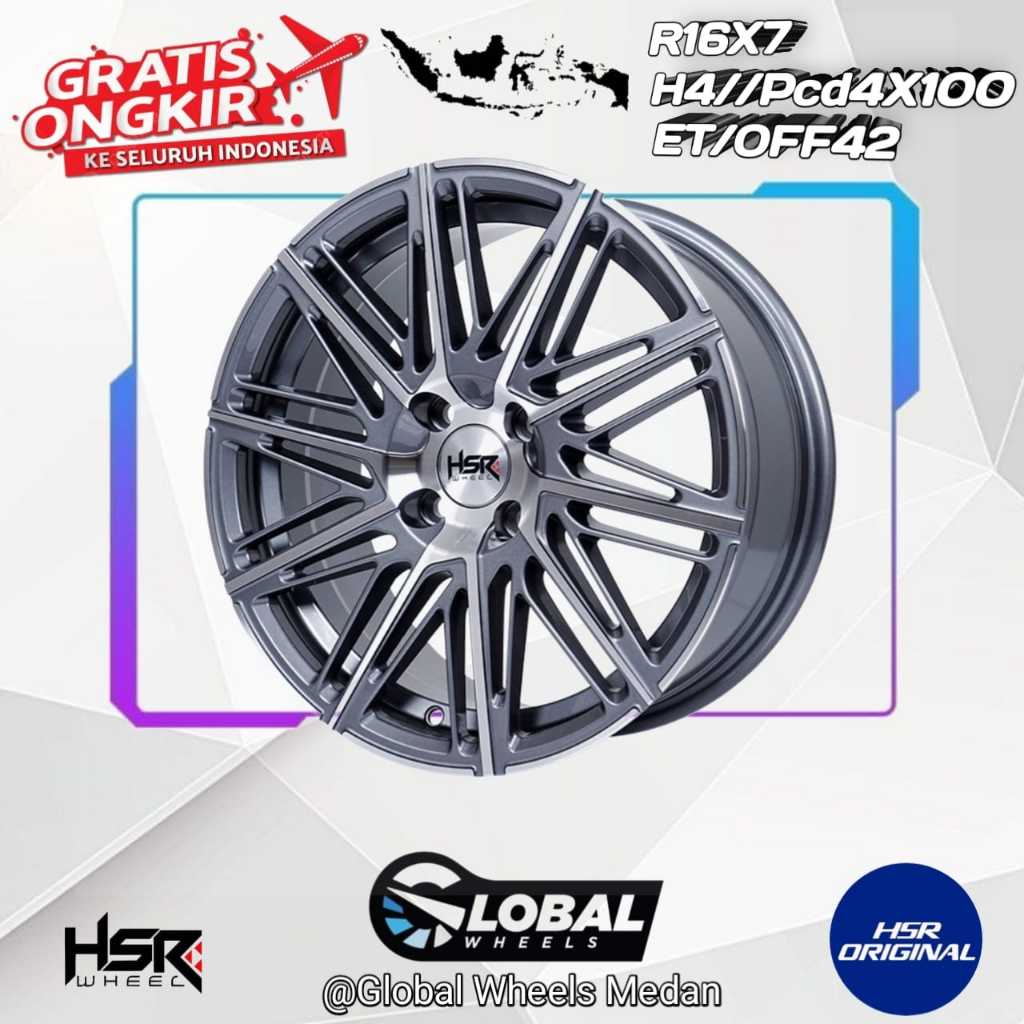 Velg Mobil Brio,Agya,Mobilio Ring 16 HSR Balige Pcd4x100 Terbaru 2024