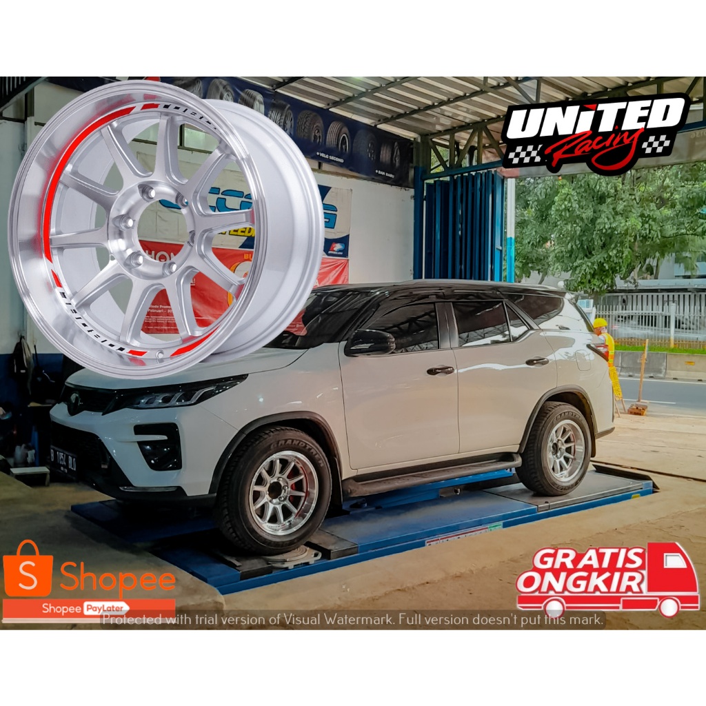 VELG RALLY LOOK RING 18 HSR TOBOALI R18 SILVER MOBIL PAJERO FORTUNER PELEK CUMI CUMI DARAT