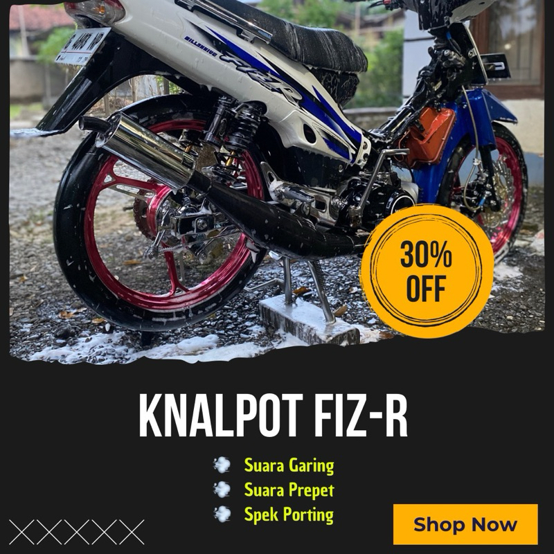 Knalpot fiz r f1zr force 1 standar racing polos harian sunmori suara graring prepet ahm nxl rtx el9