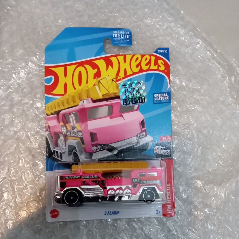 5 alarm hotwheels pink rescue