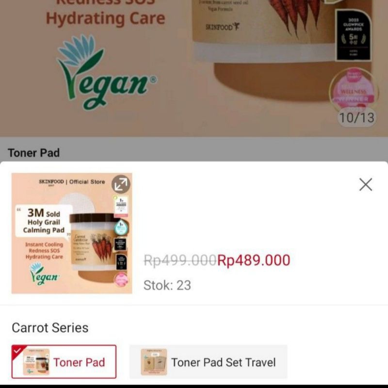 Skinfood toner pad KOREA