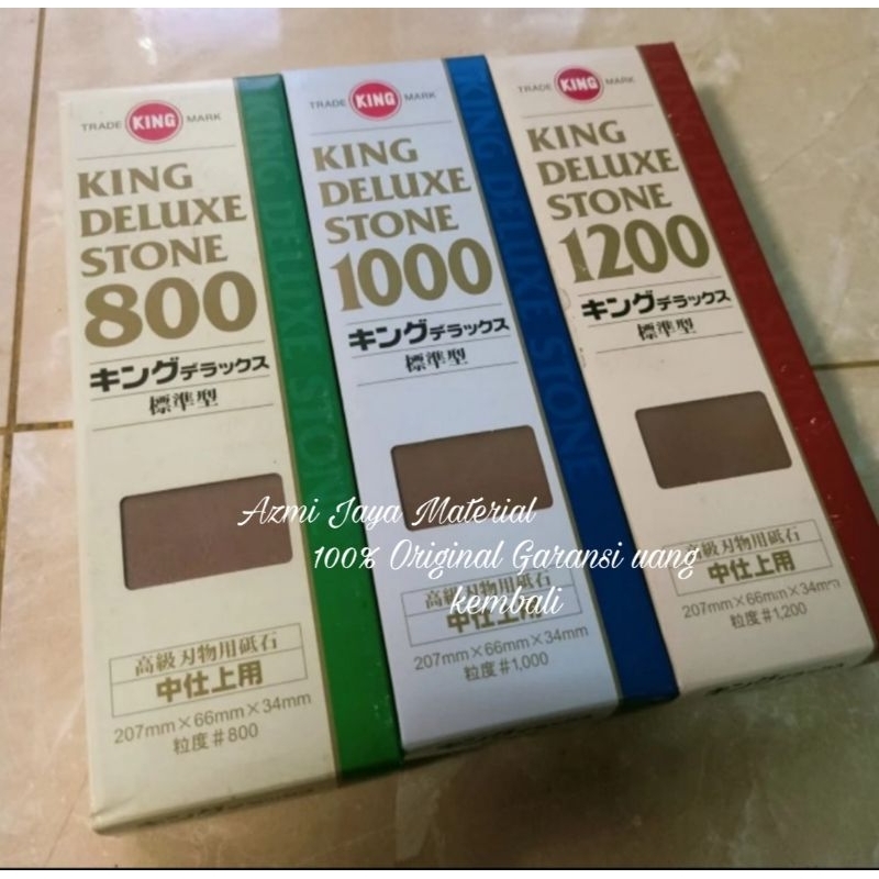 Original Batu Asah King Dluxe Grit 800 Grit 1000 Grit 1200 Grit 3000 Grit 6000 Grit 8000 Batu Asahan