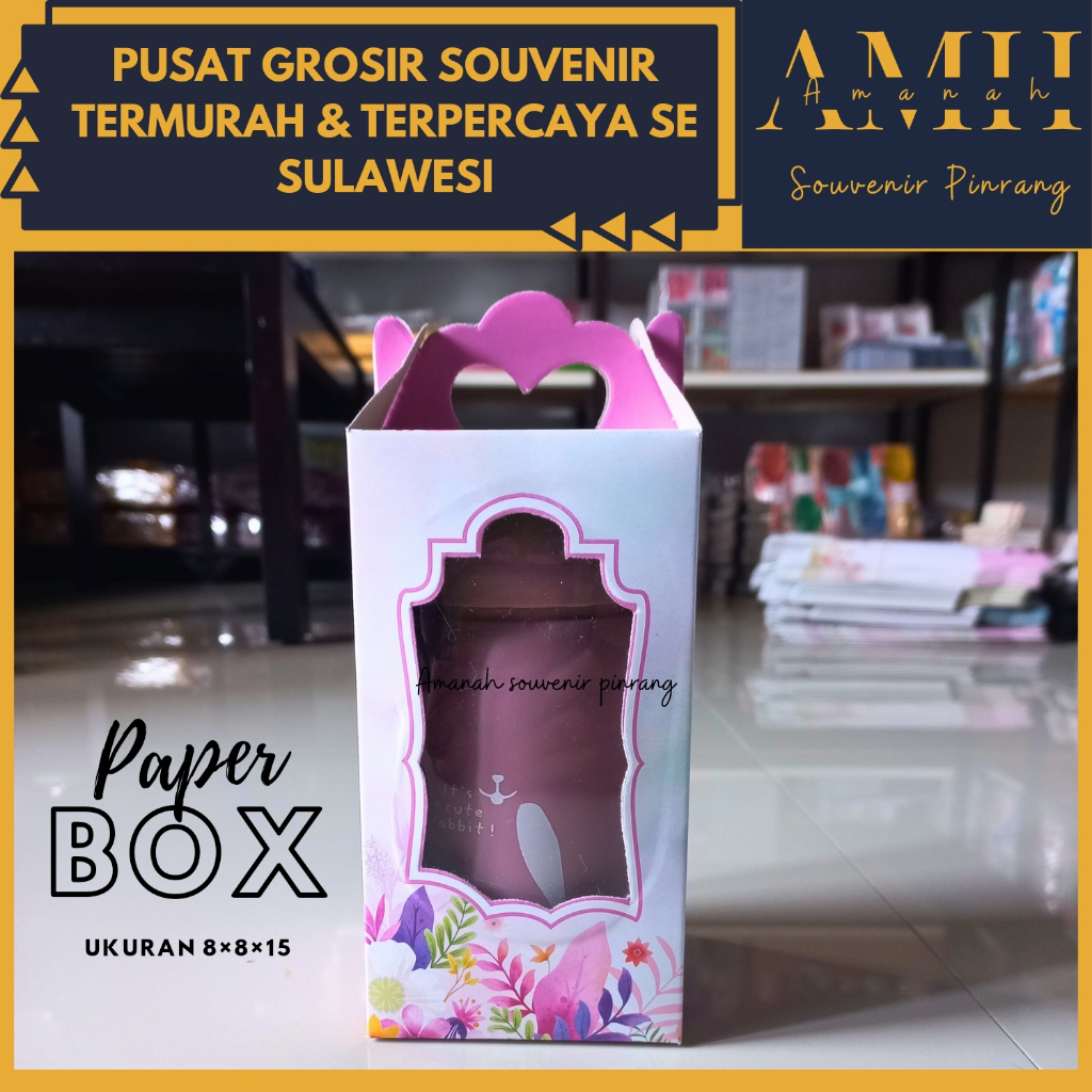 

( min order 10pcs ) Box Souvenir Botol Murah Uk 8x8x15 Dus Kemasan Tumbler Murah