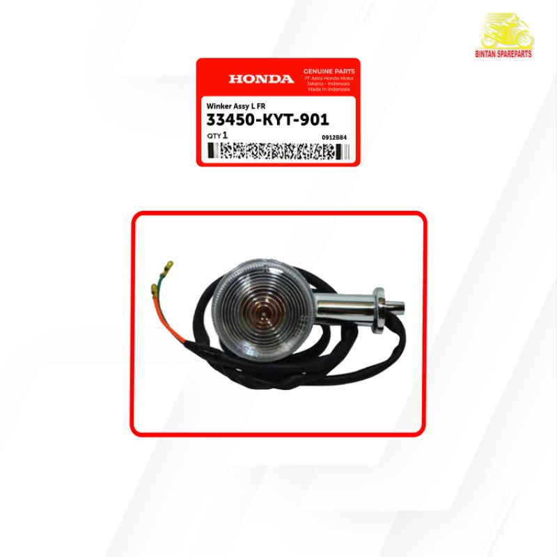 Lampu Sein Depan Kiri Winker Assy L FR 33450 KYT 901