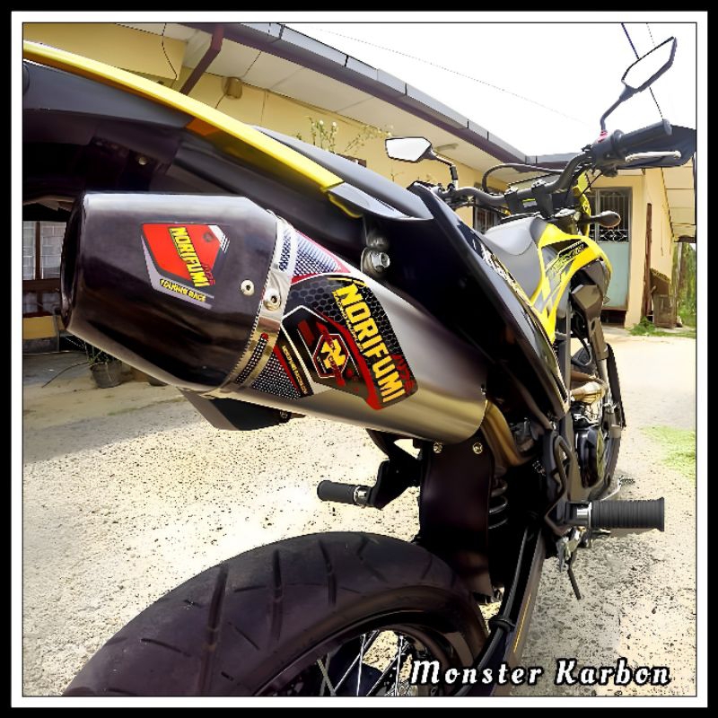 Knalpot NORIFUMI Monster Carbon KLX140 KLX150 CRF150L WR155 DTRACKER150 VIAR CROSS X150