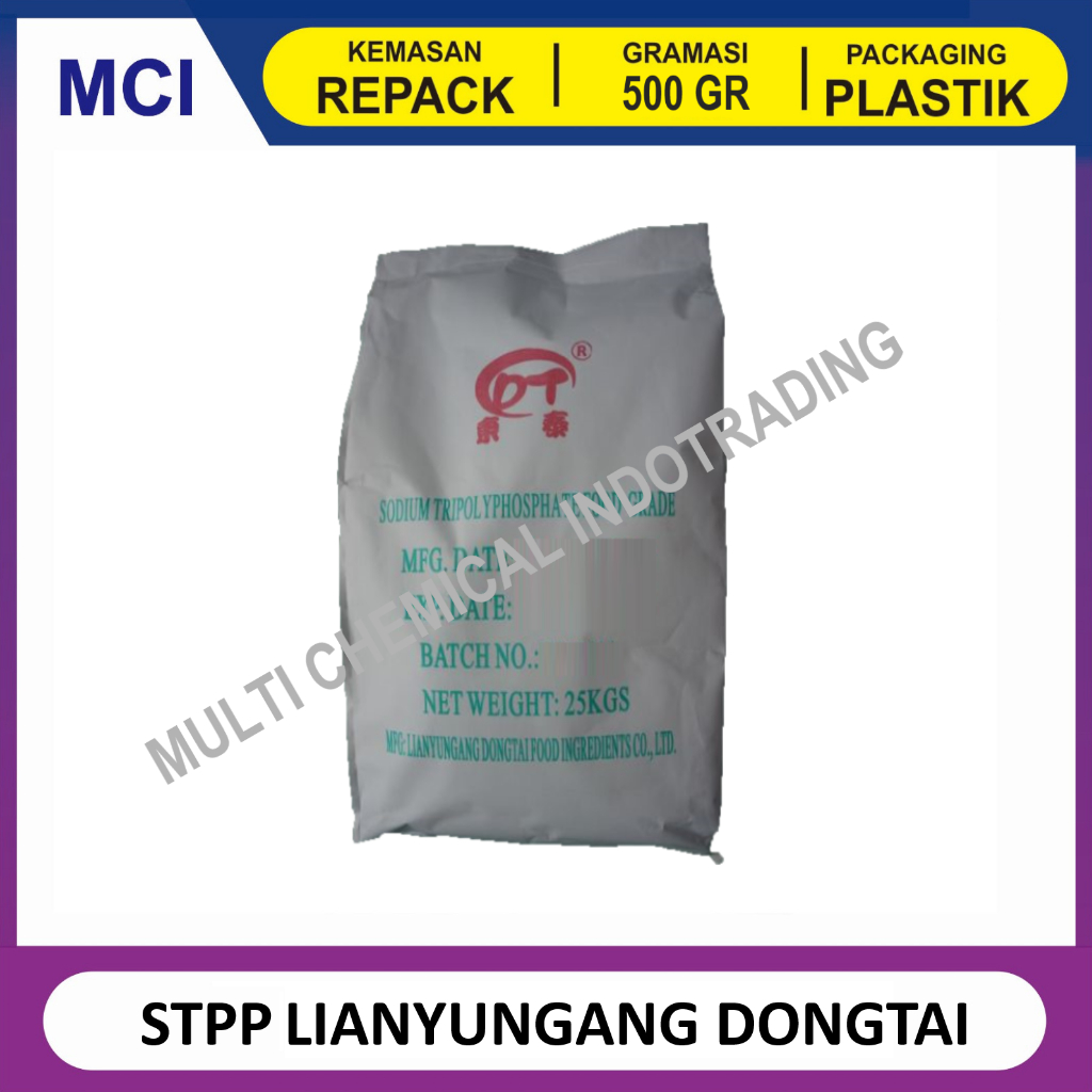 

SODIUM TRIPOLYPHOSPHATE FG STPP LIANYUNGANG DONGTAI - REPACK 500 GR