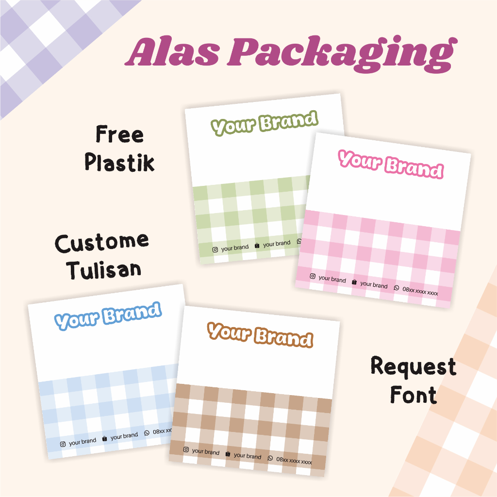 

[FREE PLASTIK] 7x7cm 8x8cm Alas Packaging Tema Gingham | Wallapaper Packaging Packing | Kertas Packaging | Alas Packaging Gelang | Alas Packaging Kalung | Alas Packaging Cincin | Alas Packaging Aksesoris