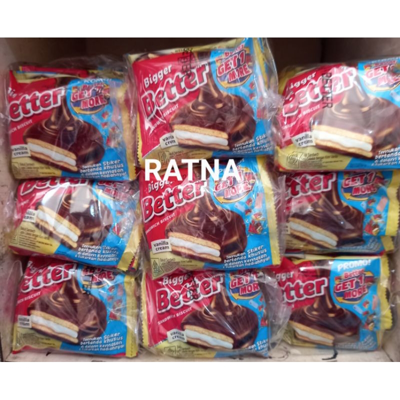 

BETTER ROMA BISKUIT SANDWICH VANILA CREAM (1 Pack isi 10 Bungkus)