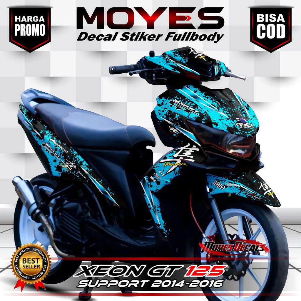 Decal Motor Xeon GT 125 - Stiker Motor Xeon GT 125 Fullbody Premium - Variasi Motor Xeon GT 125 HAYA