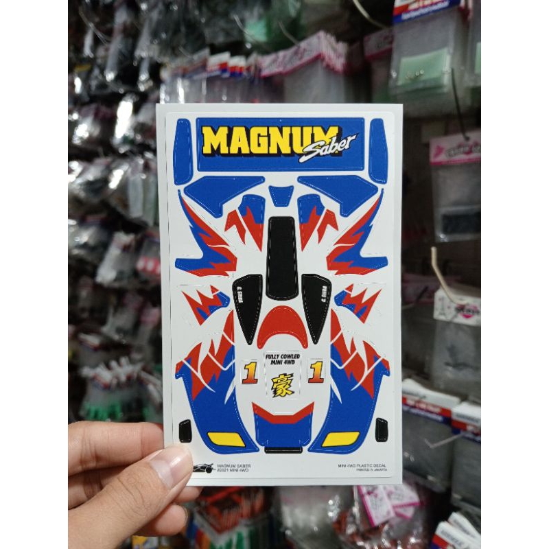 DECAL MINI 4WD MAGNUM SABER / STICKER TAMIYA MAGNUM SABER